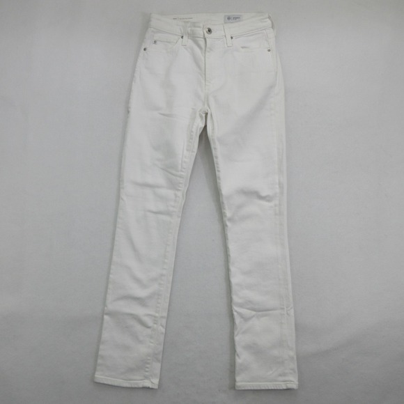 Ag Adriano Goldschmied Denim - AG Adriano Goldschmied Women's Jeans 26R Mari High Rise Slim Straight White